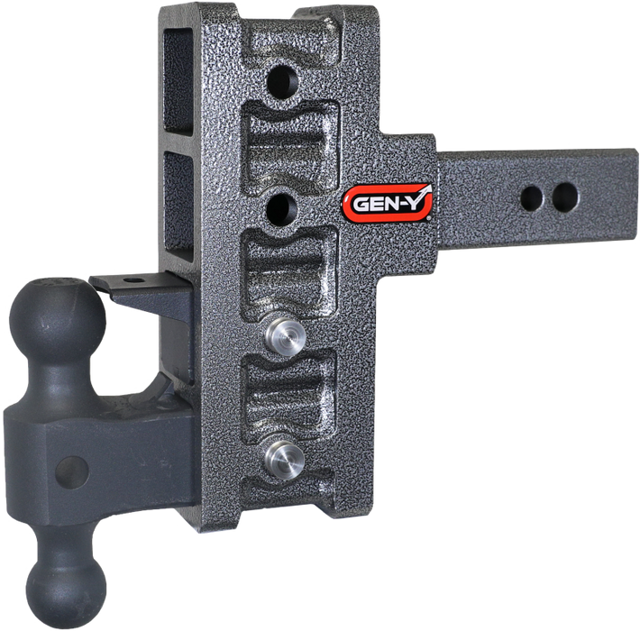 GEN-Y Hitch GH-1924 Gen-Y Mega Duty 2.5in Shank 6in Offset Drop 32K Hitch w/GH-0161 Dual-Ball/GH-0162 Pintle Lock