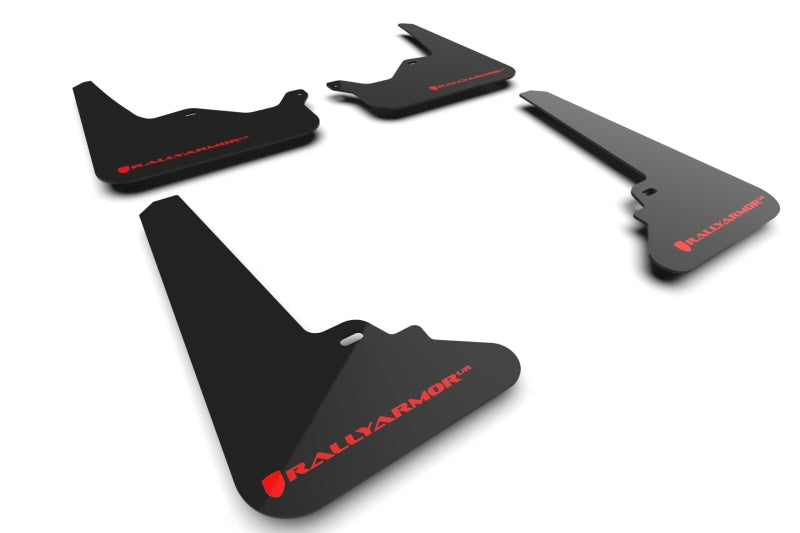 Rally Armor MF101-UR-BLK-RD 21-25 Tesla Model S / S Plaid Black UR Mud Flap w/Red Logo
