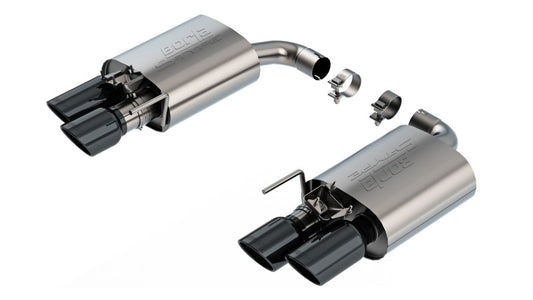 Borla 11985BC 2024 Ford Mustang GT 5.0L V8 w/ Active Exhaust S-Type Axle-Back Exhaust System - Black Chrome