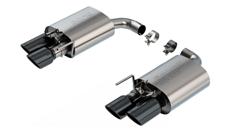 Borla 11985BC 2024 Ford Mustang GT 5.0L V8 w/ Active Exhaust S-Type Axle-Back Exhaust System - Black Chrome