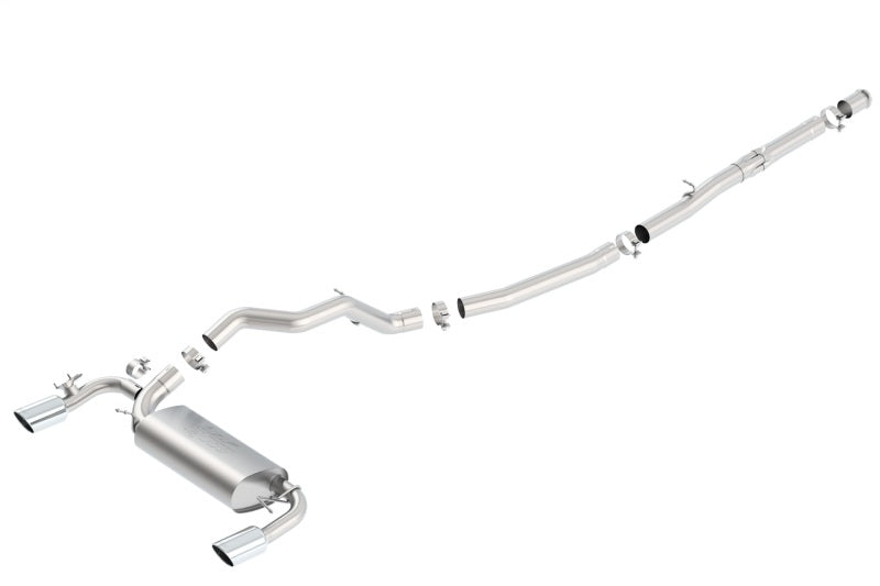 Borla 140730 16-17 Ford Focus RS 2.3L MT Round Angle-Cut Tips Split Rear Exit ATAK Catback Exhaust