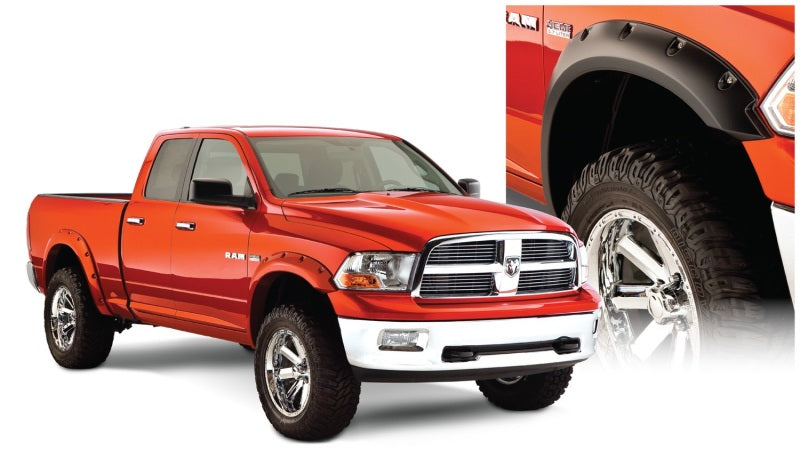 Bushwacker 50915-02 09-18 Dodge RAM 1500 Fleetside Pocket Style Flares 4pc 67.4/76.3/96.3in Bed - Black