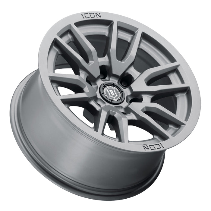 ICON 2417858347TT Vector 6 17x8.5 6x5.5 0mm Offset 4.75in BS 106.1mm Bore Titanium Wheel