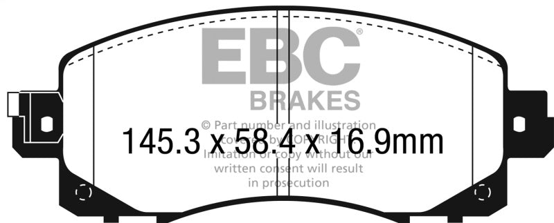 EBC DP32330C 2022+ Subaru WRX 2.4T / 18-23 Subaru Crosstrek Redstuff Front Brake Pads