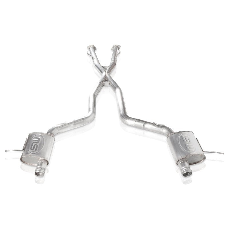 Stainless Works JEEP1862CB-S 2018 Jeep TrackHawk 6.2L 3in Catback System X-Pipe Turbo S-Tube Muffler Stock Exit