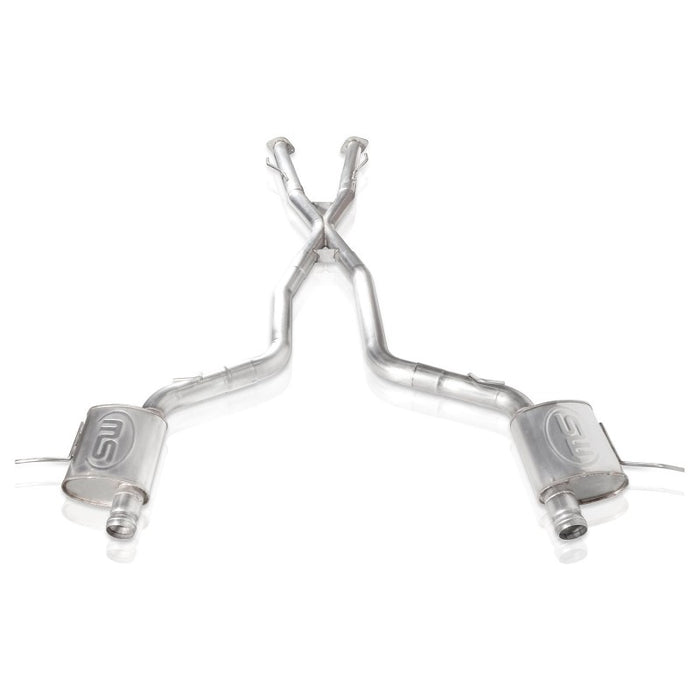 Stainless Works JEEP1862CB-S 2018 Jeep TrackHawk 6.2L 3in Catback System X-Pipe Turbo S-Tube Muffler Stock Exit