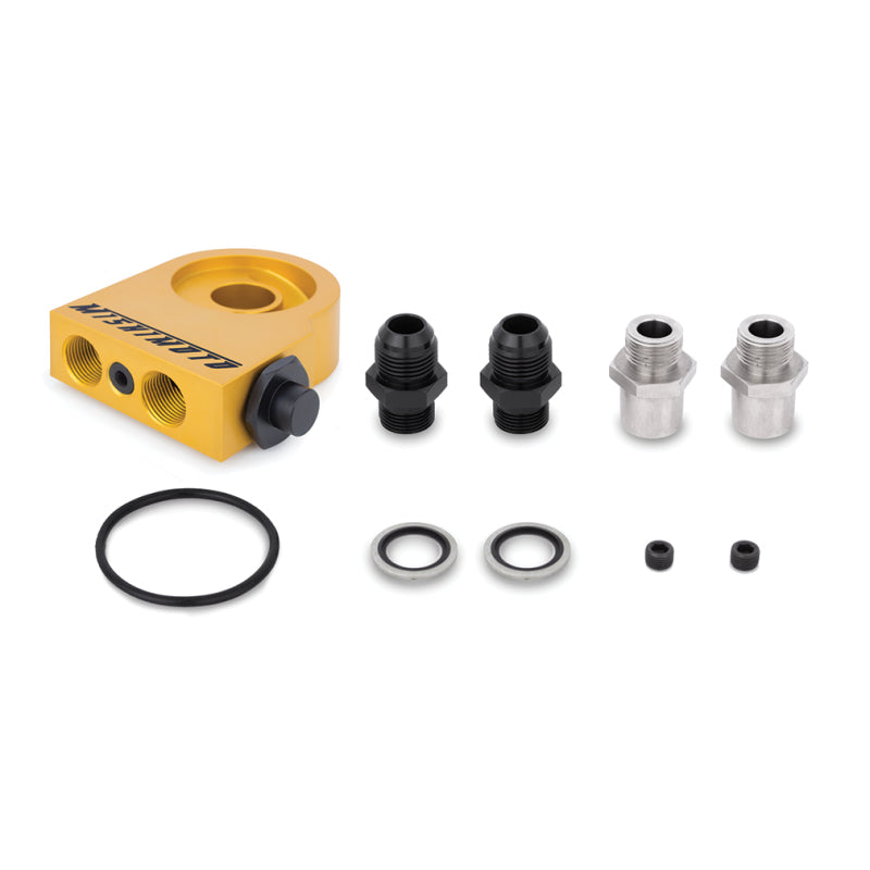 Mishimoto MMOC-U16TBK Universal Thermostatic Oil Cooler Kit 16-Row Black