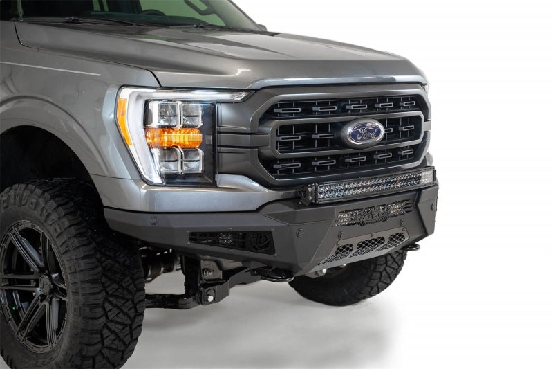 Addictive Desert Designs F197431040103 2021 Ford F-150 HoneyBadger Front Bumper w/ Top Hoop