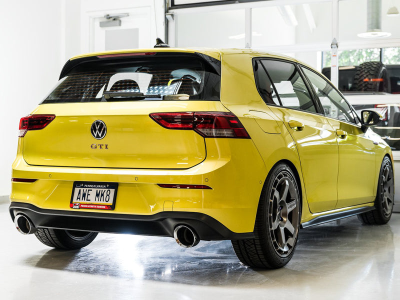 AWE Tuning 3020-32658 AWE 2022 VW GTI MK8 Track Edition Exhaust - Chrome Silver Tips