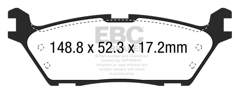 EBC DP63037 15+ Ford F150 2.7 Twin Turbo (2WD) Electric PB Greenstuff Rear Brake Pads