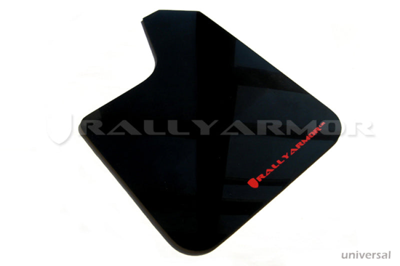 Rally Armor Universal UR Black Mud Flap w/ Metallic Black Logo