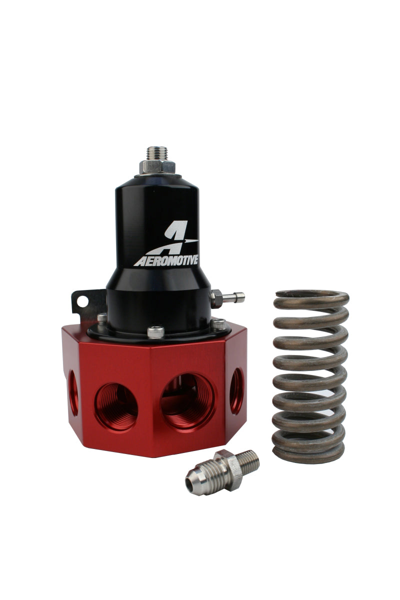 Aeromotive 13133 Regulator - 30-120 PSI - .500 Valve - 4x AN-08 and AN-10 inlets / AN-10 Bypass