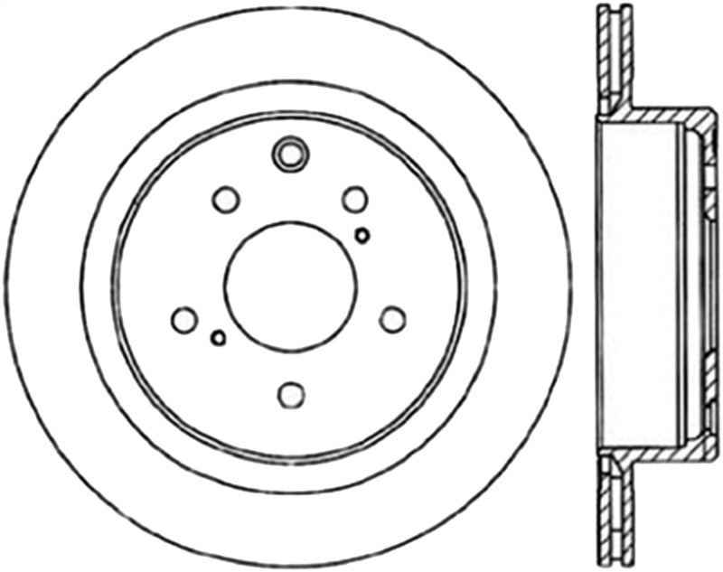 Stoptech 127.42047R StopTech Power Slot 6/89-96 Nissan 300ZX Slotted & Drilled Right Rear Rotor