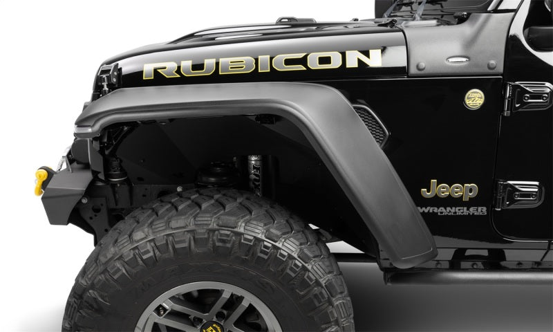 Bushwacker 11950-07 18-21 Jeep Wrangler JL (2-Door & 4-Door) Flat Style Flares 4pc - Black