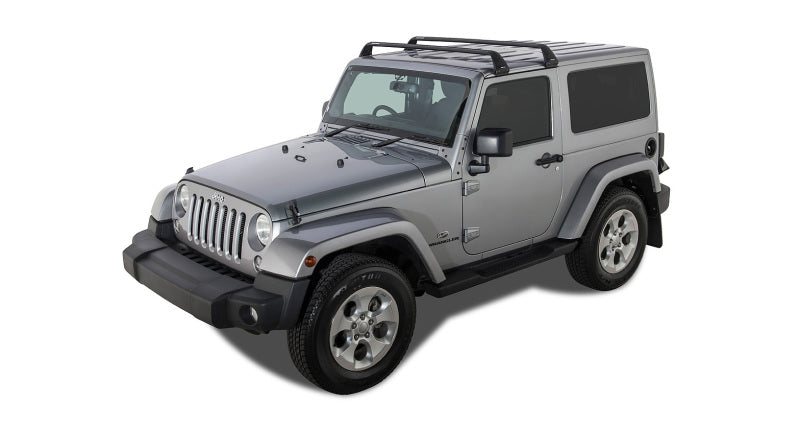 Rhino-Rack SG60 07-22 Jeep Wrangler JK/JL 2 Door Hard Top Vortex SG 2 Bar Roof Rack - Black