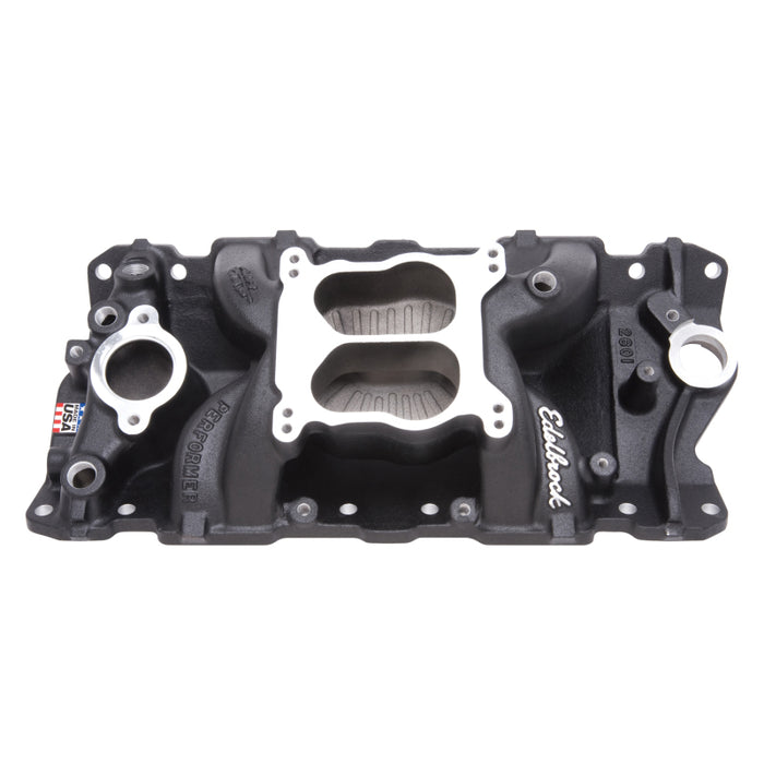 Edelbrock EDE26013 SBC Performer Air Gap Manifold - 262-400 Black