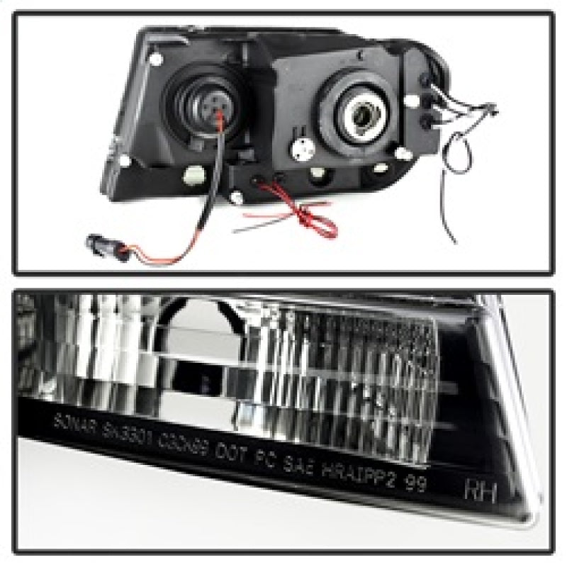 SPYDER 5078568 Spyder Jeep Grand Cherokee 99-04 Projector Headlights LED Halo LED Black Smoke PRO-YD-JGC99-HL-BSM