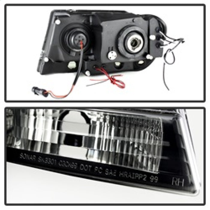SPYDER 5078568 Spyder Jeep Grand Cherokee 99-04 Projector Headlights LED Halo LED Black Smoke PRO-YD-JGC99-HL-BSM