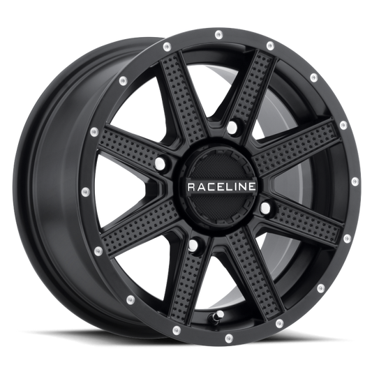 Raceline A92B-47037-52 A92B Hostage 14x7in / 4x137 BP / 10mm Offset / 110.18mm Bore - Satin Black Wheel
