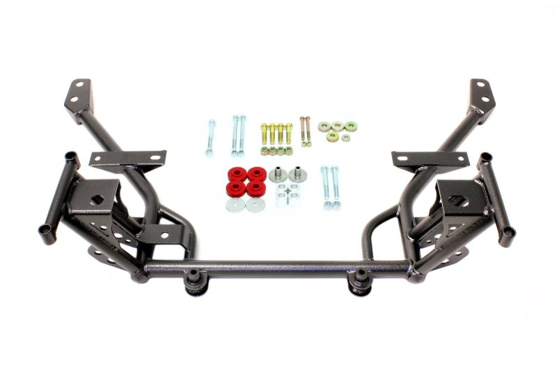 BMR Suspension KM018H BMR 05-14 S197 Mustang K-Member w/ STD. Motor Mounts and STD. Rack Mounts - Black Hammertone