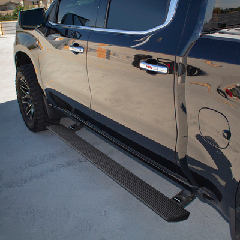 Go Rhino 20404887PC RealTruck 19-25 Chevy Silverado 1500 CC 4dr VoltStep Electric Running Board Kit - Tex. Blk