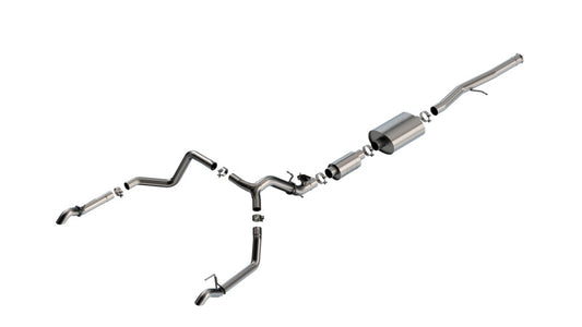 Borla 141003 2024 Chevrolet/GMC 1500 ZR2 & AT4X 6.2L V8 4WD 4DR S-TYPE Catback Exhaust w/ Turndown Tips
