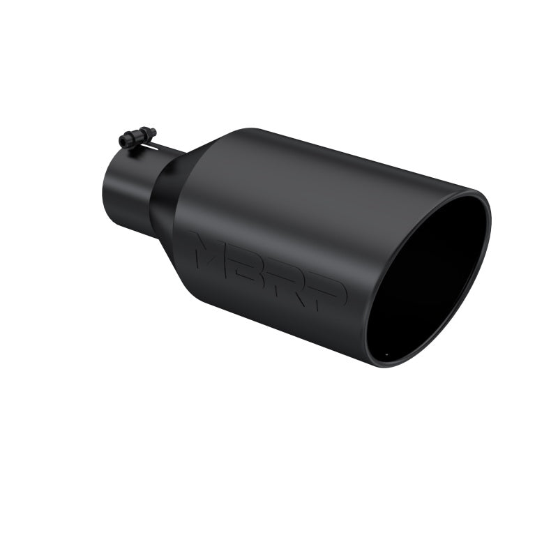 MBRP T5128BLK Universal Tip 8in O.D. Rolled End 4in inlet 18in length Black