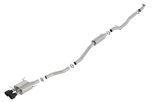 Borla 140777CB 17-19 Honda Civic SI 1.5L Turbo MT S-Type 2.75in Cat-Back Exhaust Ceramic Black Tip