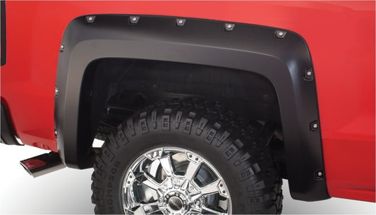Bushwacker 40120-02 14-18 Chevy Silverado 1500 Fleetside Pocket Style Flares 2pc 69.3in Bed - Black