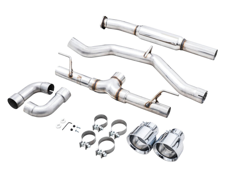 AWE Tuning 3020-32279 AWE Subaru BRZ/ Toyota GR86/ Toyota 86 Track Edition Cat-Back Exhaust- Chrome Silver Tips