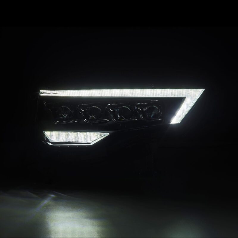 AlphaRex 880808 14-22 Toyota 4Runner (2021 Req. Conv) NOVA LED Proj HL Blk w/Actv Light & Seq. Sig + SB DRL