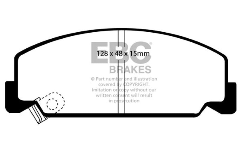 EBC DP4911R 93-95 Honda Civic Coupe 1.5 DX Yellowstuff Front Brake Pads