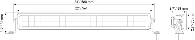 Hella 358176401 Universal Black Magic 21in Double Light Bar - Driving Beam