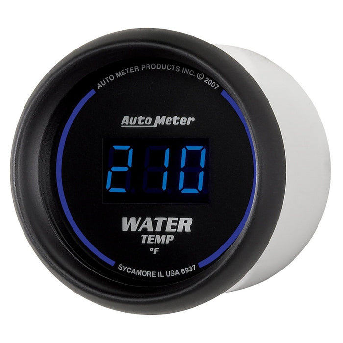AutoMeter 6937 Autometer Cobalt Digital 52.4mm Black 0-300 deg F Water Temperature Gauge