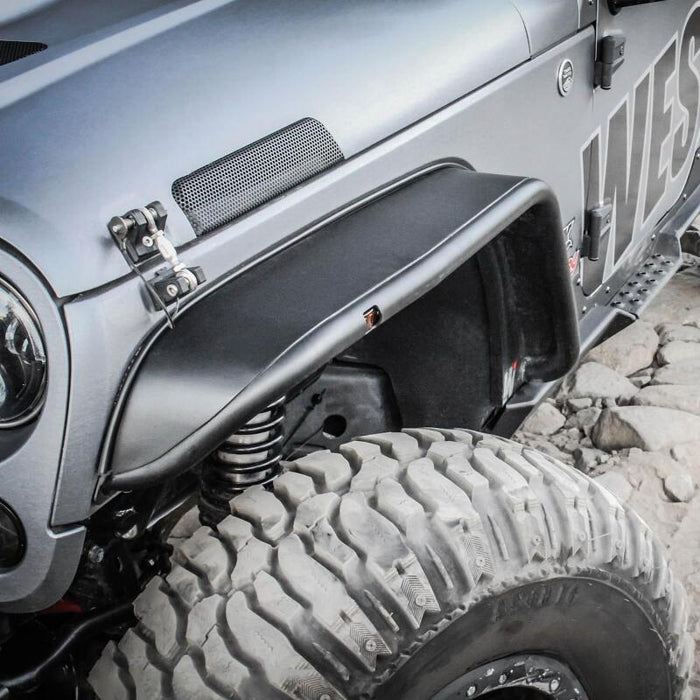 Westin 62-1005 /Snyper 07-17 Jeep Wrangler Tube Fenders - Front - Textured Black