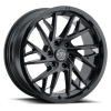 Method Wheels MR80131060518N Method Raised MR801 22x10 / 6x5.5 BP / -18mm Offset / 106.25mm Bore - Gloss Black Milled Wheel