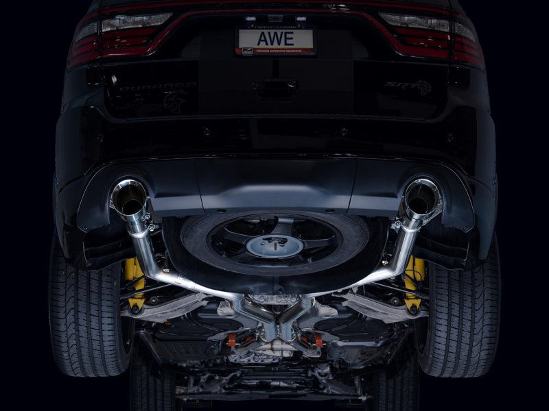 AWE Tuning 3020-32952 18-23 Dodge Durango SRT & Hellcat Track Edition Exhaust - Chrome Silver Tips