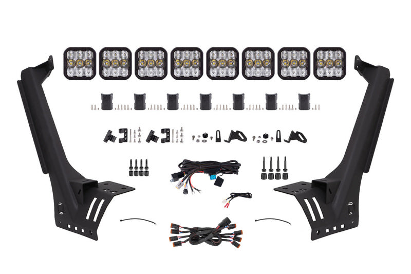Diode Dynamics DD7262 Jeep JL SS5 Pro CrossLink Windshield - White Combo Lightbar Kit