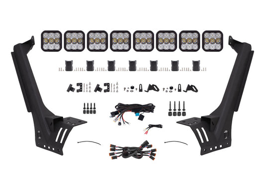 Diode Dynamics DD7262 Jeep JL SS5 Pro CrossLink Windshield - White Combo Lightbar Kit