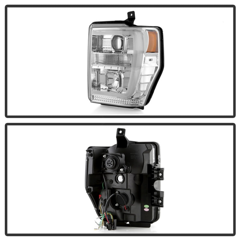SPYDER 5087744 Spyder Ford F-250/350/450 08-10 V2 High-Power LED Headlights-Switch Back-Chrome PRO-YD-FS08PL-SBLB-C