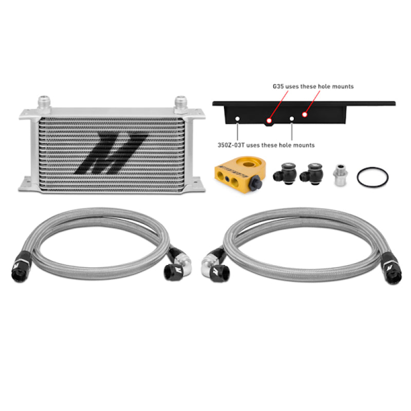 Mishimoto MMOC-350Z-03T 03-09 Nissan 350Z / 03-07 Infiniti G35 (Coupe Only) Oil Cooler Kit - Thermostatic
