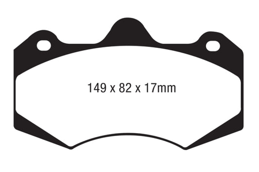 EBC DP4062R AP Racing Caliper CP7040 Yellowstuff Brake Pads