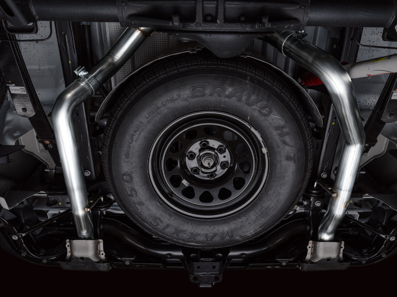 AWE Tuning 3015-31202 AWE 4th Gen GM 1500 6.2L Catback Split Rear Exit (w/ Bumper Cutouts) - OE Tips