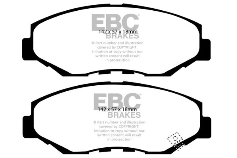 EBC DP31655C 13-15 Acura ILX 1.5 Hybrid Redstuff Front Brake Pads