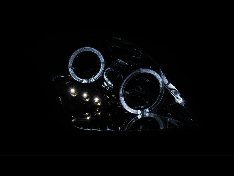 ANZO 121342 1997-2001 Honda Prelude Projector Headlights w/ Halo Chrome w/ LED