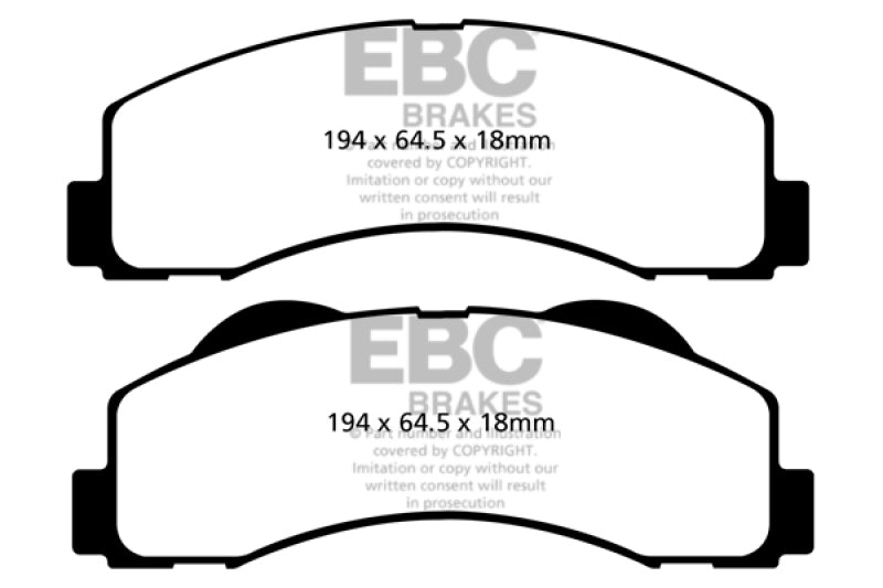 EBC DP41855R 15+ Ford Expedition 3.5 Twin Turbo 2WD Yellowstuff Front Brake Pads