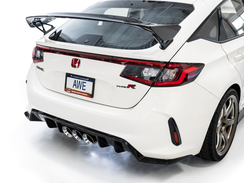 AWE Tuning 3020-52287 2023 Honda Civic Type R FL5 Track Edition Exhaust w/ Triple Chrome Silver Tips