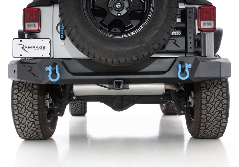 Rampage 99619 07-18 Jeep Wrangler JK (Incl. Unlimited) Trailguard Rear Bumper - Black