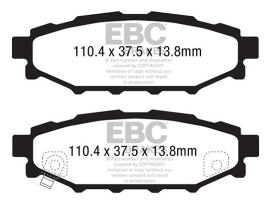 EBC DP51584NDX 08-10 Subaru Impreza 2.5 Bluestuff Rear Brake Pads