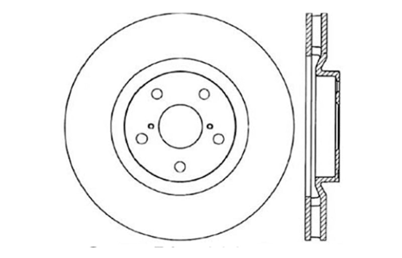 Stoptech 127.44104R StopTech 5/93-98 Toyota Supra Turbo Right Front Slotted & Drilled Rotor